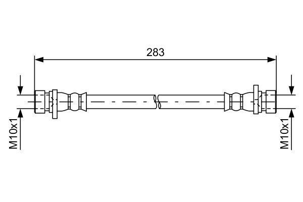 FREN HORTUMU; ARKA. 285.00 MM
