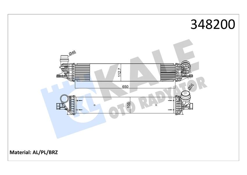 TURBO RADYATÖRÜ INTERCOOLER LGN III 2.0 DCI AL-PL-BRZ 652x112x108