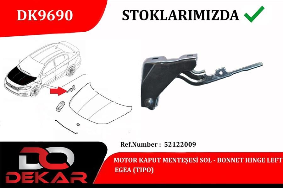 MOTOR KAPUT MENTEŞESİ SOL FIAT EGEA 15