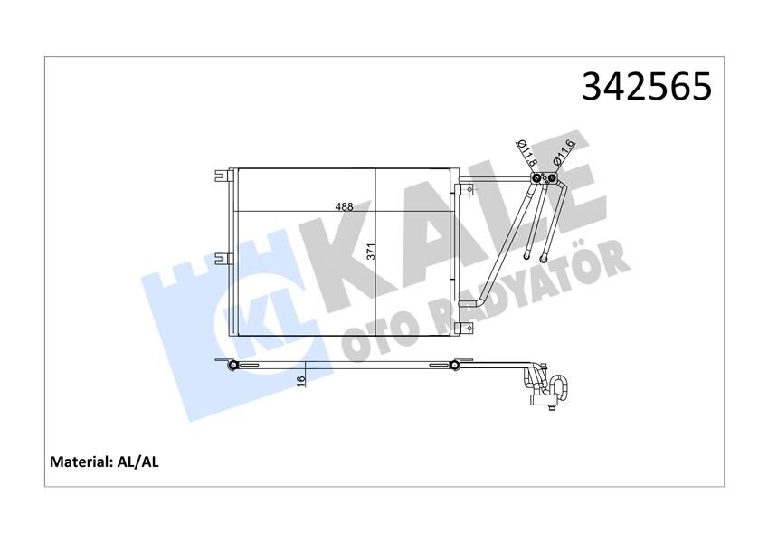 KLİMA KONDENSERİ OPEL VECTRA B ESTATE-HATCHBACK AL-AL