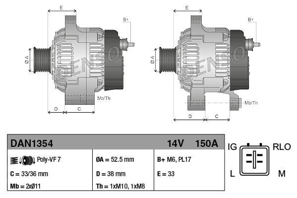ALTERNATOR LEXUS GS 05-11