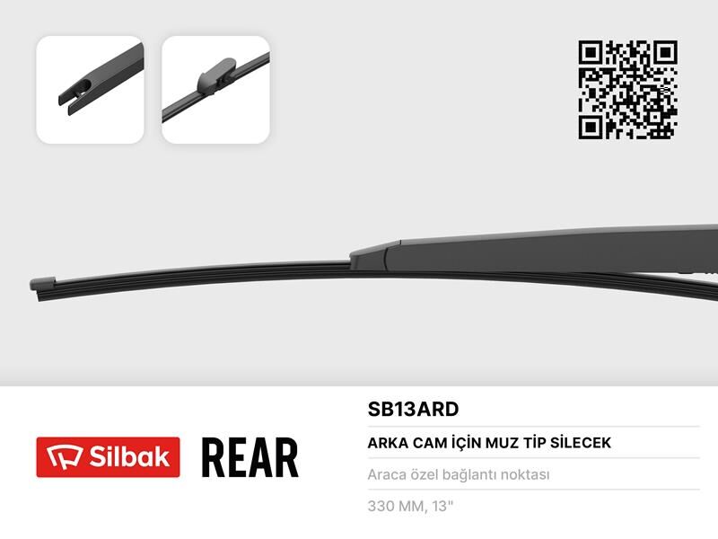SİLECEK SÜPÜRGESİ ARKA MUZ TİPİ 330MM KIA CEE D. PRO CEE D 05/12