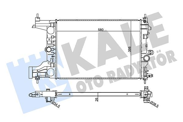 MOTOR SU RADYATÖRÜ OPEL ASTRA J 09 15 1.3-1.7 A13DTE A17DTL A17DTJ