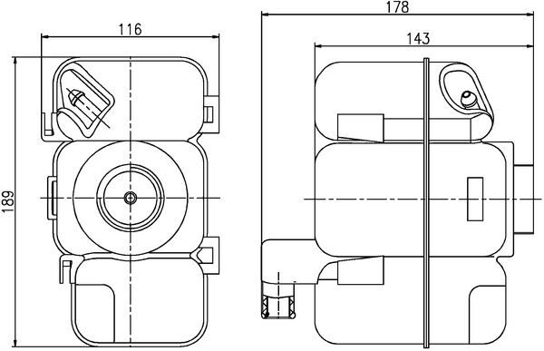GENLEŞME TANKI RADYATORU YEDEK SU DEPOSU VOLVO S60/ V70/ S80/ XC90