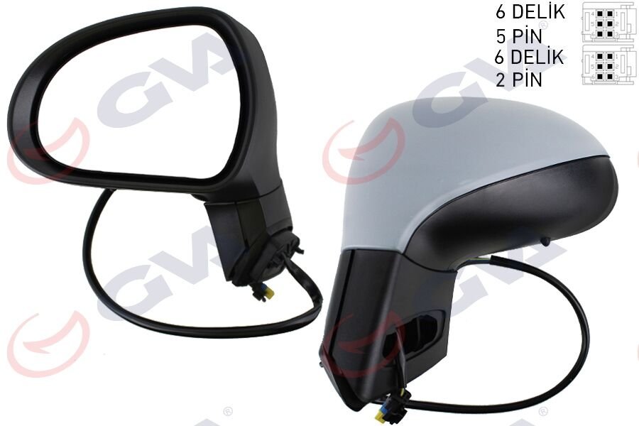 DIŞ DİKİZ AYNASI SOL 207 06 ELEKTRİKLİ ISITMALI SİNYALLİ ASTARLI KONVEKS VM-6207EHPL