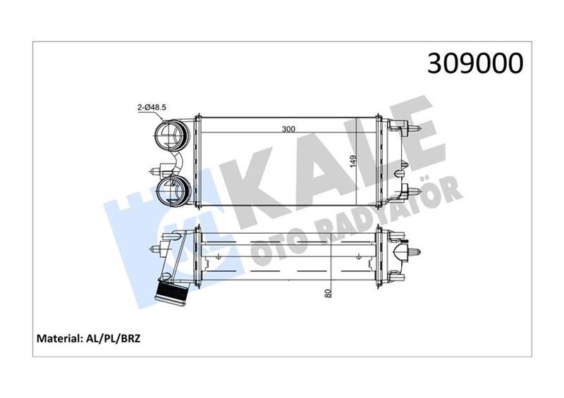 TURBO INTERCOLL RADYATORU TRANSIT COURIER FIESTA VI 08 B MAX ECOSPORT 13 1.5TDCI 1.6TDCI