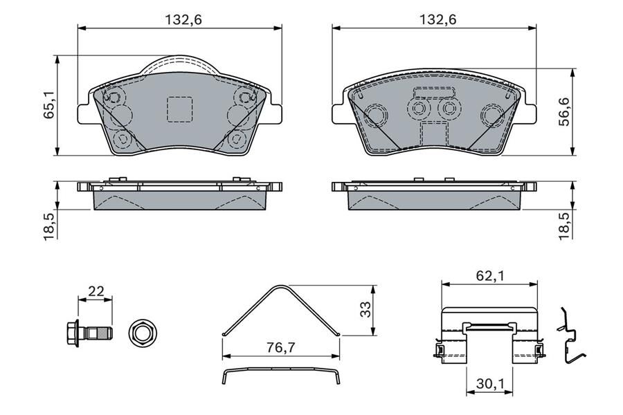 ÖN BALATA VOLVO XC40 1.5T3 2019 2.0 D3 D4 T2 T4 T5 B4 B5 2018 16 JANT