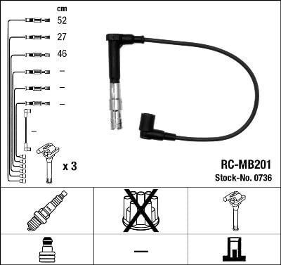 ATESLEME KABLOSU SETI MERCEDES M104 W124 S124 C124 W202 W210 W463 W140 3 LU