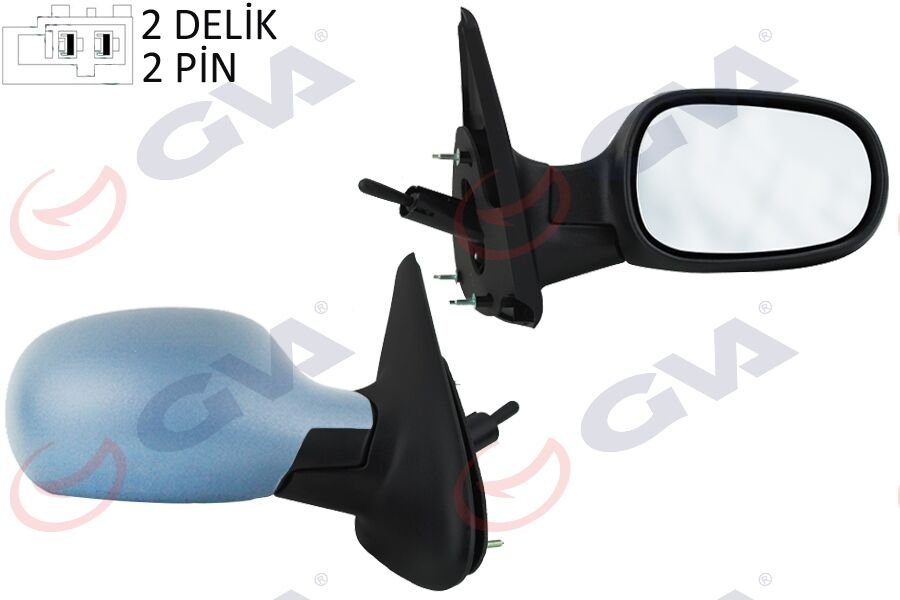 DIŞ DİKİZ AYNASI SAĞ MEGANE 99 MEKANİK SENSÖRLÜ ASTARLI KONVEKS 2 FİŞ VM-129PSR