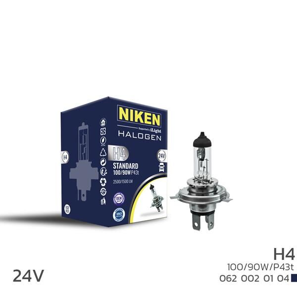 NIKEN 24V H4 100W/90W HALOJEN AMPUL P43t