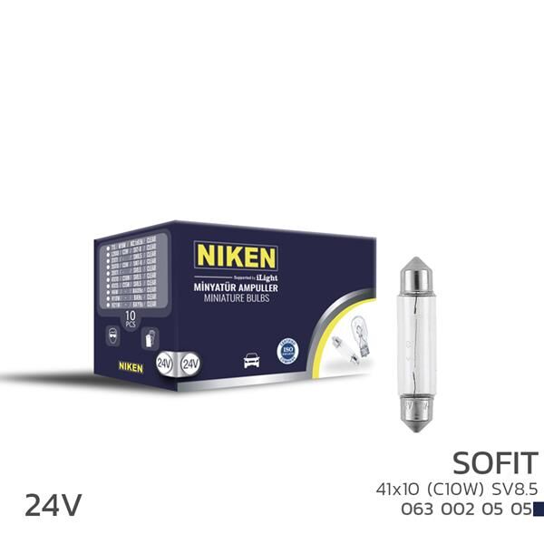 NIKEN 24V SOFIT AMPUL 41X10 C10W SV8.5 10LU