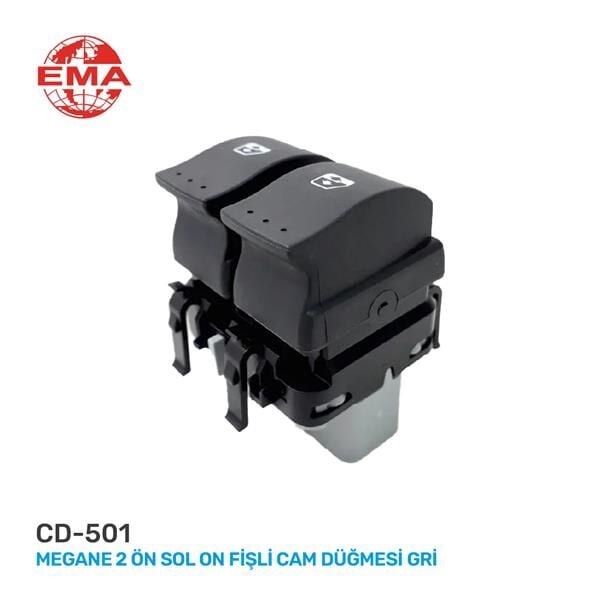 CAM AÇMA ANAHTARI ÖN SOL MEGANE 2 10 FİŞLİ GRİ