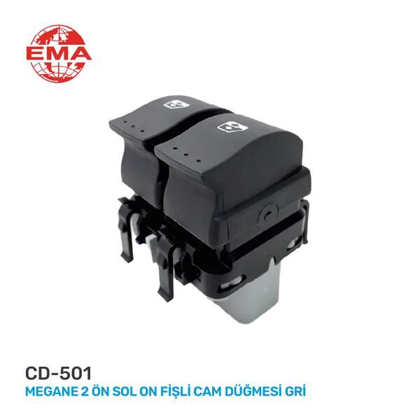 CAM AÇMA ANAHTARI ÖN SOL MEGANE 2 10 FİŞLİ GRİ
