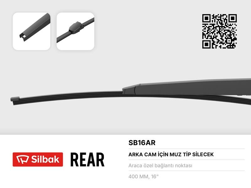 SİLECEK SÜPÜRGESİ ARKA MUZ TİPİ 405mm OCTAVIA II 04 CADDY 04 TRANSPORTER T5 03 TOURAN 03