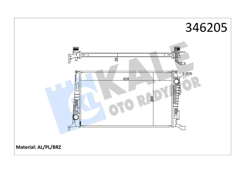 RADYATÖR DACIA DUSTER 1.5 DCİ-1.5 DCİ 4x4 2010 AL/PL/BRZ
