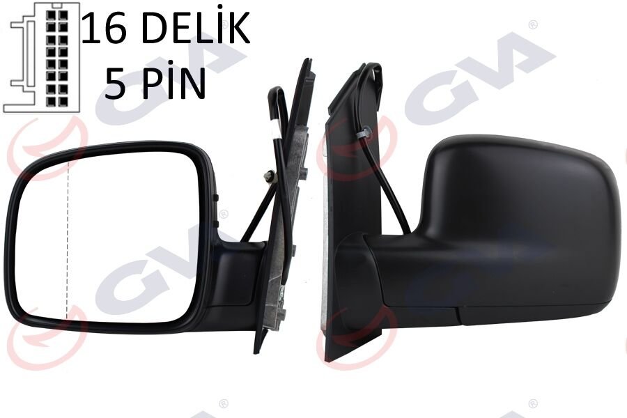 DIŞ DİKİZ AYNASI SOL CADDY 04 ELEKTRİKLİ ISITMALI ASFERİK 5 FİŞ VM-375EHAL