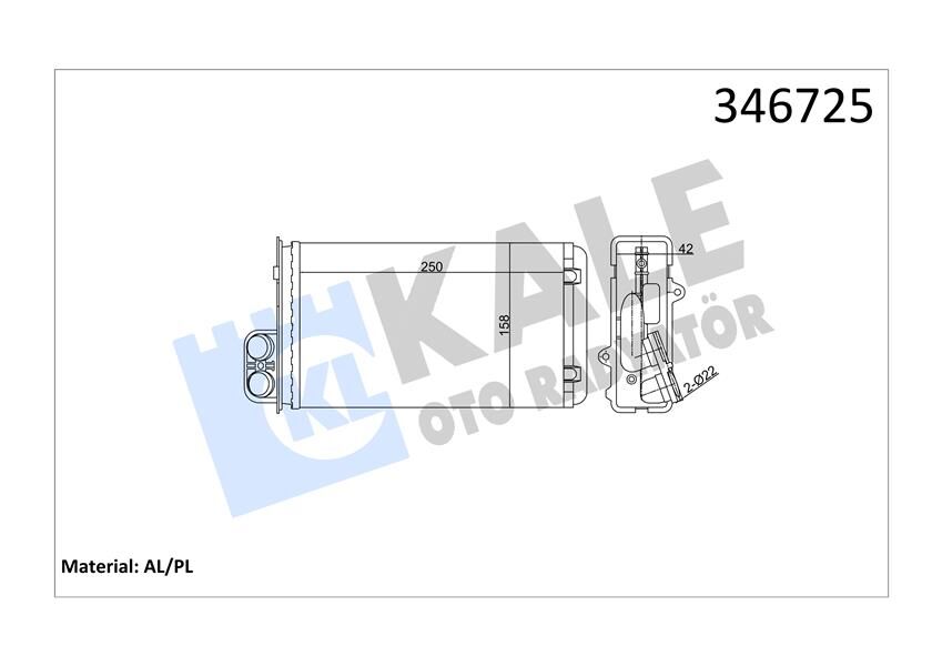 KALORİFER RADYATÖRÜ MGN 97-99 SCENIC 01-03 1.4-1.6-1.9-2.0 16V 260x158