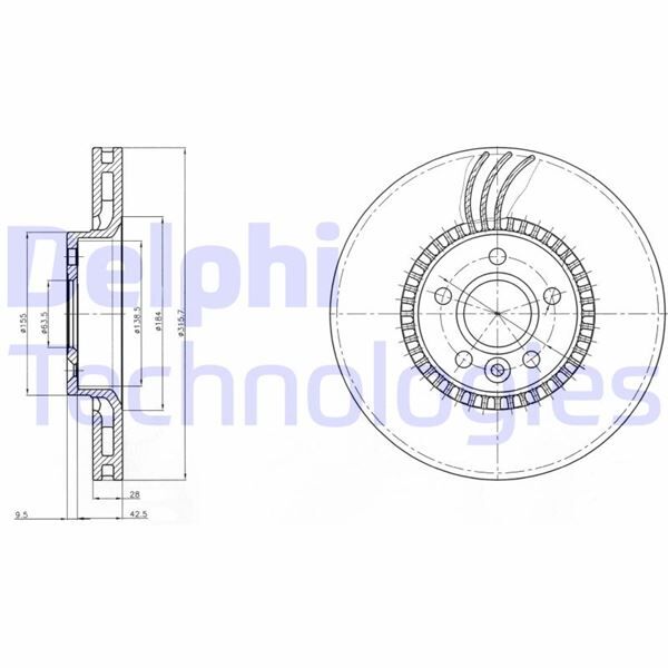 ON FREN DISK AYNA VOLVO S60 I 2.0 T -2.4 00 10 V70 II 2.4 05 08 XC90 I D3 / D5 09 14