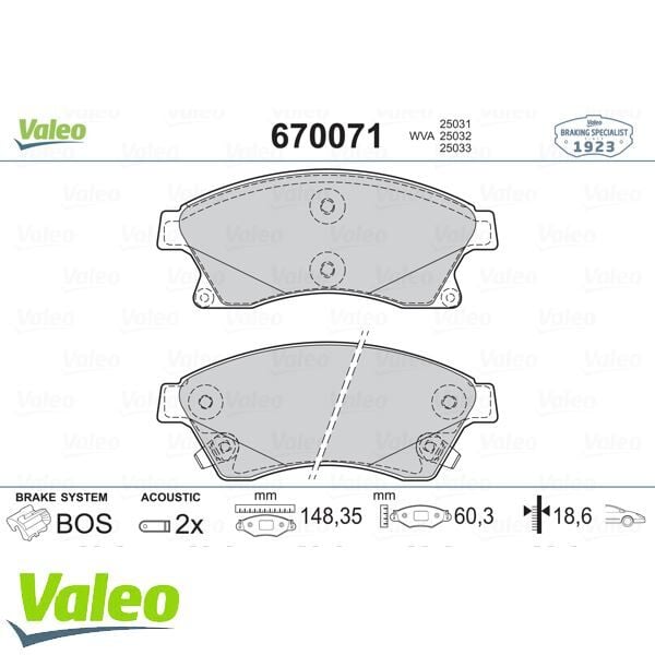 ÖN BALATA 15 INC ASTRA J 1.3 CDTI-1.4-1.4 TURBO-1.6 1.7 CDTİ 2.0CDTİ 10 AVEO 11 CRUZE 11