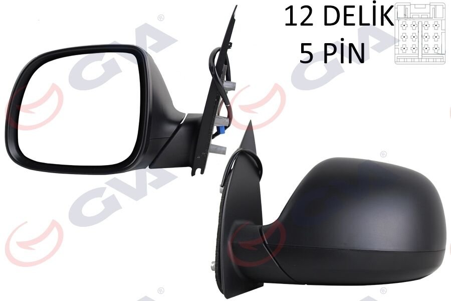 DIŞ DİKİZ AYNASI SOL TRANSPORTER T6 CARAVELLE 10 ELEKTRİKLİ ISITMALI ASFERİK 5 FİŞ VM-6196EHAL