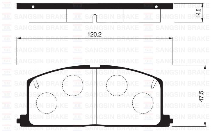ÖN FREN BALATA TOYOTA COROLLA 1.6L 4A-F AE92 88-91 / COROLLA 1.3L 2E EE90. EE100 88-98 / STARLET 1.3 L 4E-FE EP91 96-98