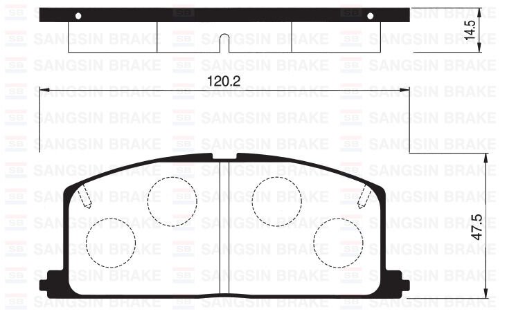 ÖN FREN BALATA TOYOTA COROLLA 1.6L 4A-F AE92 88-91 / COROLLA 1.3L 2E EE90. EE100 88-98 / STARLET 1.3 L 4E-FE EP91 96-98
