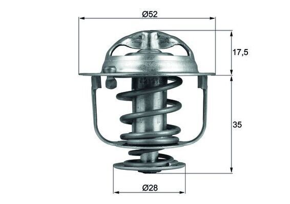 TERMOSTAT 82c - CONTALI HONDA CIVIC 1.6L 1.8L R16A R18A FD6 FD7 FK2 FC 07- / CITY 1.4L L13A8 GE4 02-08 / JAZZ 1.4L L13A1 GD1 02-07 / CR-V 2.0L R20A2 RE5 07-