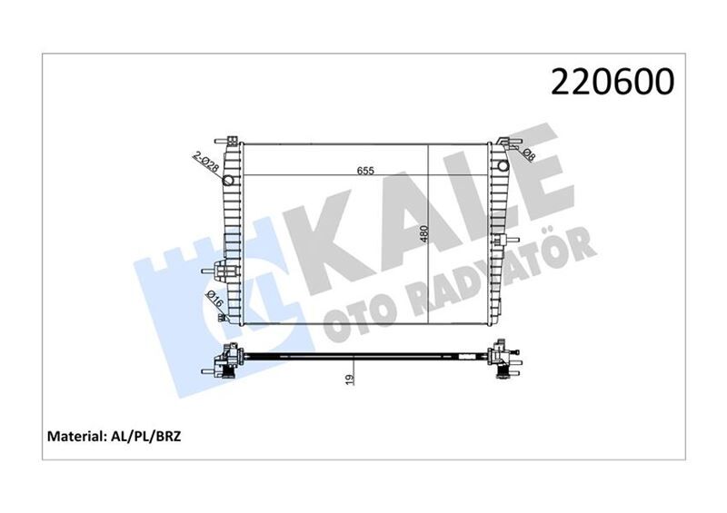 RADYATÖR RENAULT FLUENCE 1.6 BENZİNLİ 1 SIRA ALB SİSTEM