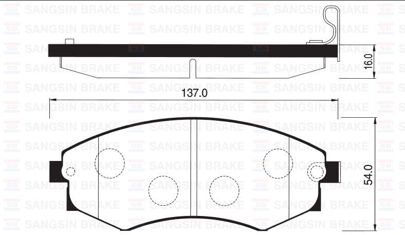 ÖN FREN BALATA HYUNDAI SONATA 1.8L 2.0L 88-96 / ELANTRA 1.6L 1.8L 2.0L 90-00 /NISSAN ALTIMA 2.0L CA20 A31 89-94