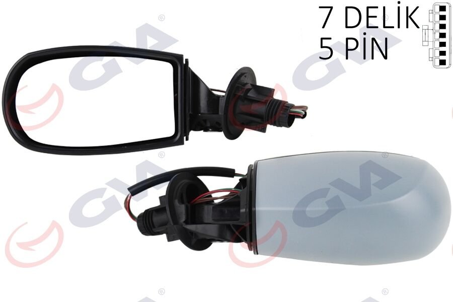 DIŞ DİKİZ AYNASI SOL PUNTO 04 ELEKTRİKLİ ISITMALI SİYAH ASTARLI KONVEKS VM-156EHPL