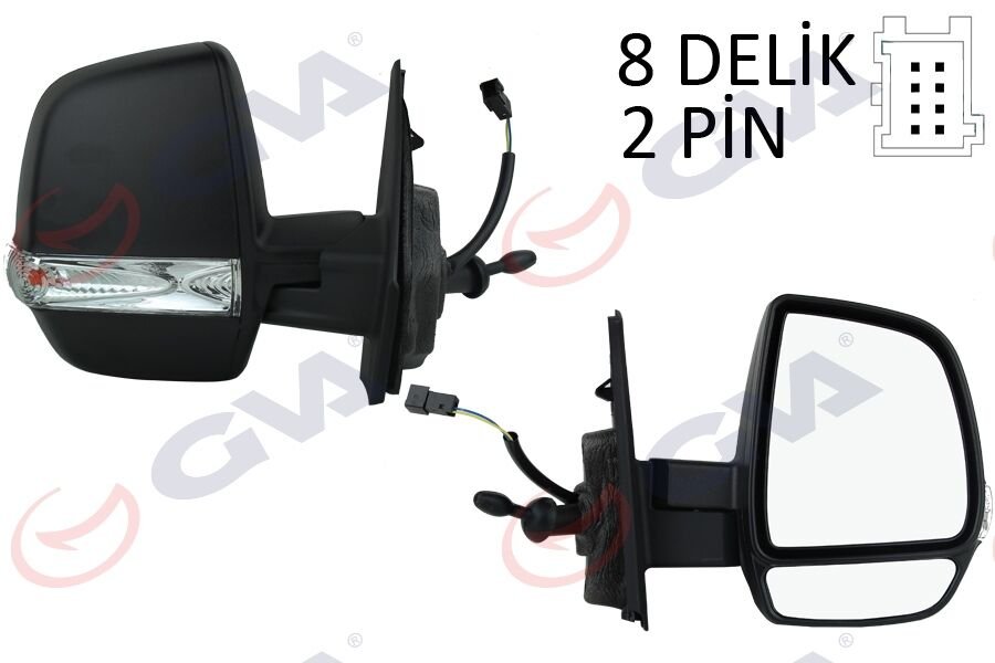 DIŞ DİKİZ AYNASI SAĞ DOBLO 11 OPEL COMBO 12 18 MEKANİK SİNYALLİ ÇİFT CAM KONVEKS VM-669R