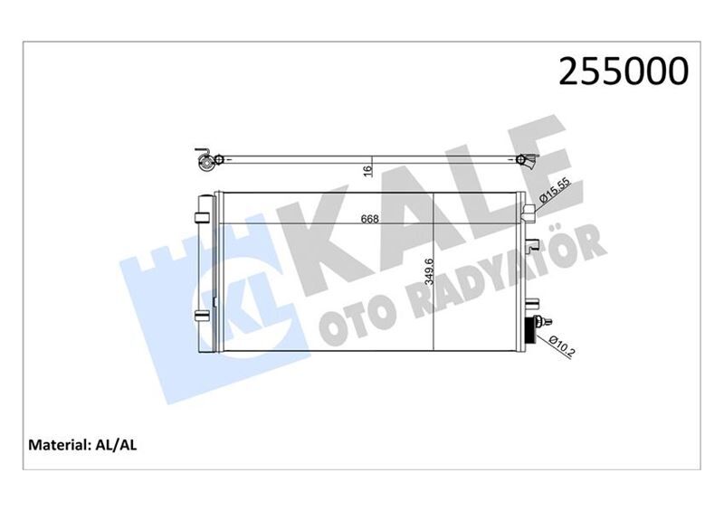 KLİMA RADYATÖRÜ KONDENSER RENAULT FLUENCE 09 MEGANE III 09 SCENIC III 09 1.2TCe 1.5dCi 1.6 1.9dCi 2.0