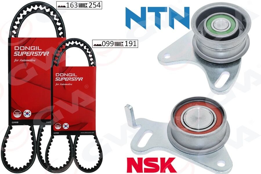 TRİGER KAYIŞ SETİ EKSANTRİK SETİ HYUNDAI H100. STAREX 2.5L D4BB D4BF 97- / KIA K2500 2.5L D4BH 03- / MITSUBISHI L300. L200 2.5L 4D56 K64T K74T 96-07 / PAJERO 2.5L 4D56 94- 2 KAYIŞ 2 RULMAN