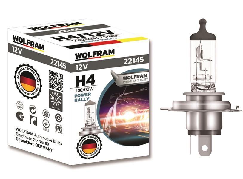 AMPUL 12V H4 100/90 P43t STANDART IŞIK TIRNAKLI P43t 62204