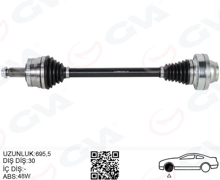 KOMPLE AKS ARKA SAĞ/SOL RANGE ROVER 3 VOGUE L322 02 12 692MM
