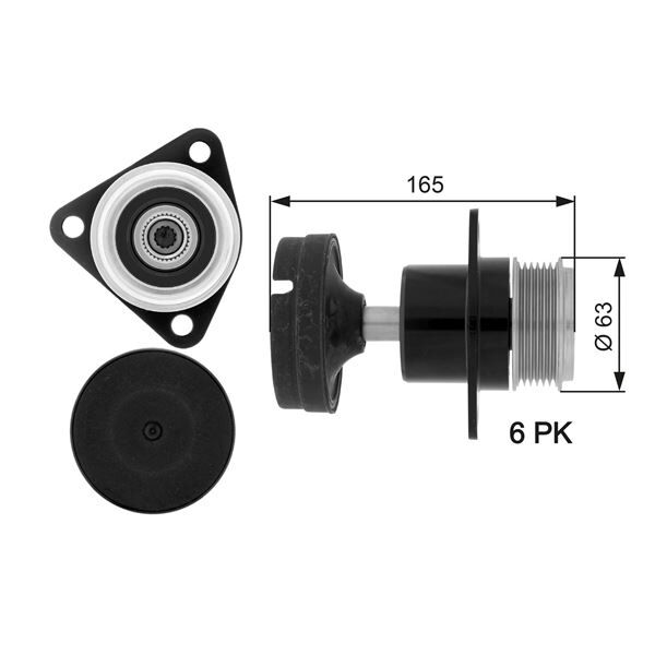 ALTERNATÖR KAPLİNİ ŞAFT RULMANI FOCUS 01-04 -CMAX 05- -FOCUS II 04- -MONDEO 07- -CONNECT 02- 1.8 TDCI-1.8 TD