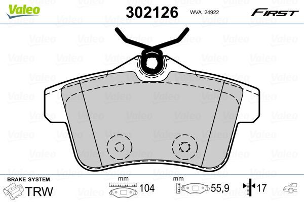 ARKA BALATA P308 1.6GTI 010 P3008 1.6VTI-1.6THP-1.6HDI-2.0HDI 09 P5008 1.6 16V-1.6HDI-2.0HDI 09 FTE KIRMIZI KUTU