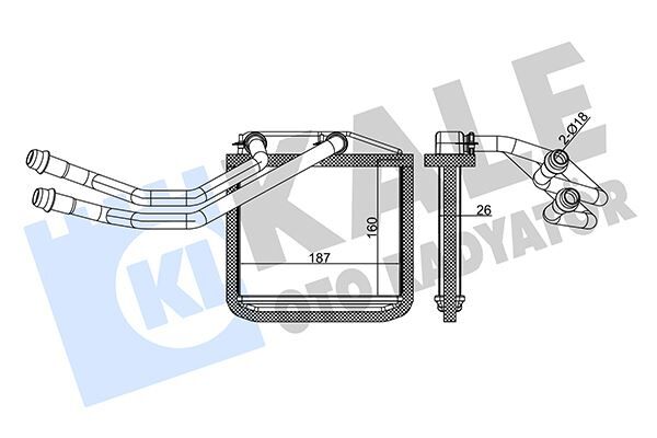 KALORİFER RADYATÖRÜ CORSA D 06 CORSA E 14 ADAM 14 MITO-DOBLO III-LINEA-FIORINO-PRATICO- GRANDE PUNTO 1.2-1.3-1.4 BORULU TİP