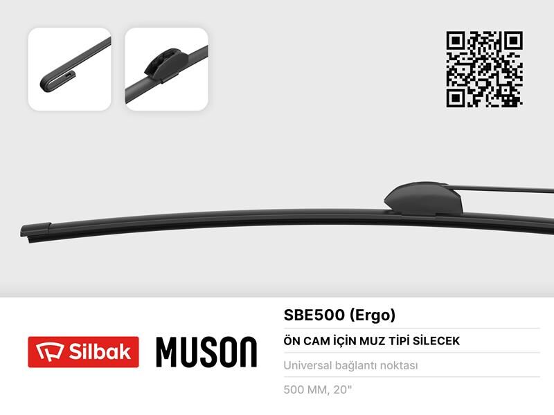 SİLECEK SÜPÜRGESİ MUZ TİPİ 500mm ÜNİVERSAL KANCALI ERGONOMİK