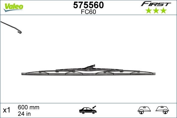 SİLECEK SÜPÜRGESİ 60cm x1 NORMAL TİP FİRST ÜNİVERSAL