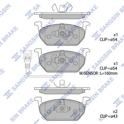ÖN FREN BALATA AUDI A3 1.0L 1.2L 1.4L 1.5L 1.6L 12- /VW GOLF VII 1.0L 1.2L 1.4L 1.5L 1.6L 12- / PA SSAT 1.4L 1.5L 1.6L 2.0L 12- / TIGUAN / SEAT LEON / SKODA OCTAVIA / SUPERB 12- - ÜSTTEN KULAKLI