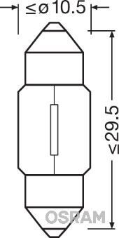 BLİSTER AMBALAJ - TAVAN AMPUL 12V 10W SOFİT KISA İKİLİ AMBALAJ