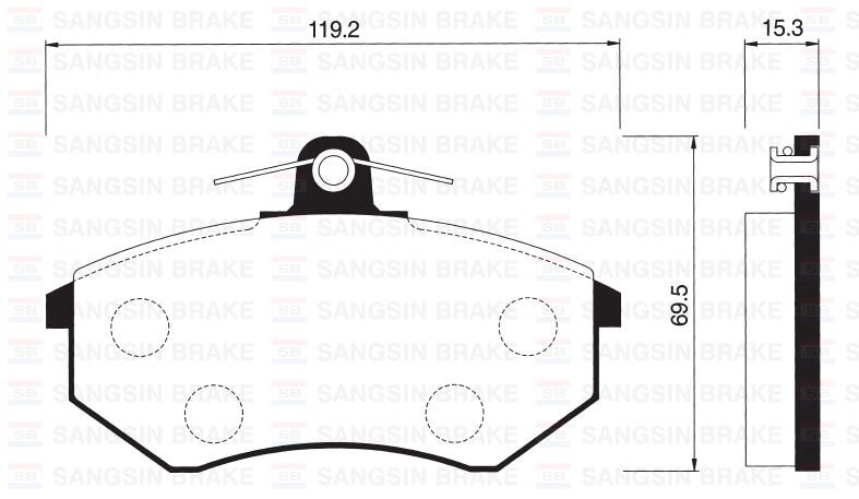 ÖN FREN BALATA İNCE VW GOLF II III / POLO CLASSIC 95- / PASSAT 88-97 / CADDY 95-04 / SEAT CORDOBA / IBIZA GDB1048-GDB1044